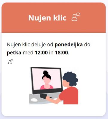 Gumb nujen klic-delujoč