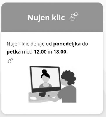 Gumb nujen klic-nedelujoč